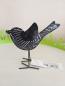 Preview: schwarz/weißer Vogel aus Metall 12cm