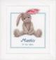 Preview: Vervaco Stickpackung "Kuscheliges Kaninchen" - Geburtsbild