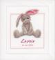 Preview: Vervaco Stickpackung "Kuscheliges Kaninchen" - Geburtsbild