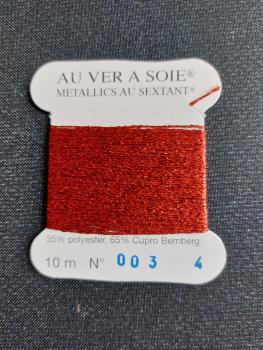 Au Ver à Soie Metallicgarn 003 Rot