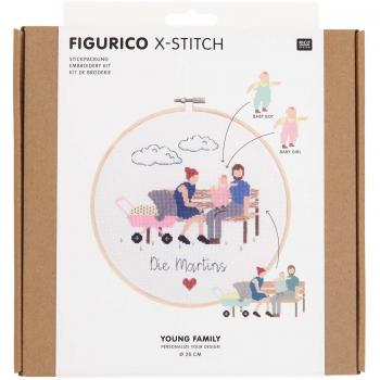 Rico Design Stickpackung Figurico Young Family Ø 20cm