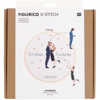 Rico Design Stickpackung Figurico Lovebirds Ø 20cm