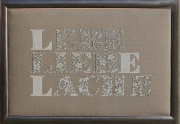 Marion Flasdick Stickvorlage  "Lebe - Liebe - Lache"