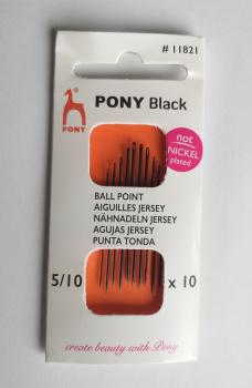 Pony Black Ballpoint Nähnadeln Gr. 5/10