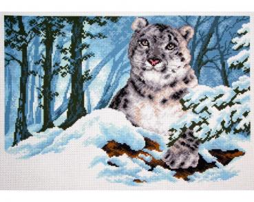 Collection D`art bedruckter / vorgezeichneter Stoff Snow Leopard