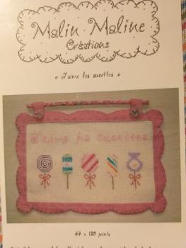 Malin Maline Créations Stickvorlage " J aime les Sucettes "