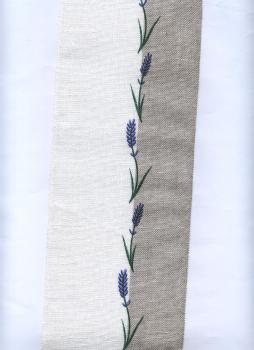 V&H Leinenband, 11-fädig mit Lavendelranke 12 cm