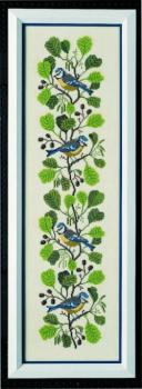Fremme Stickpackung Blaumeise mit Erlengrün 40 x 19cm