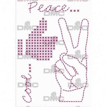 Custom By Me! Magic Paper Stickvorlage mit Garn Peace