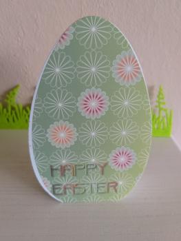 Happy Easter Holz-Ei in grün