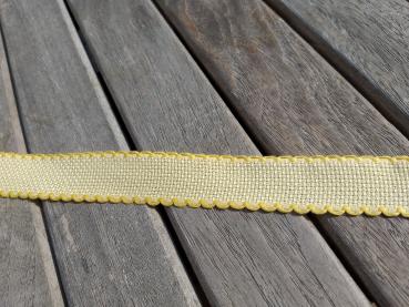 Zweigart Aida Stickband 14ct gelb 2 cm gewellter Rand