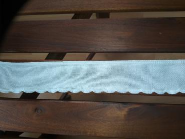V & H Aida Stickband 14ct weiss mit einseitigen Wellenrand 5,5 cm