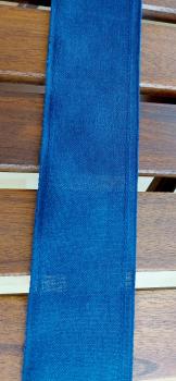 Zweigart Leinenband 11-fädig dunkelblau mit eingewebten Zierrand 7cm