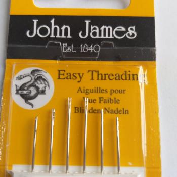 John James Easy Threading Nähnadeln mit Einfädelhilfe Größe 4/8
