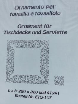 Elisa Tortonesi-Sieß Stickvorlage - Ornament für Tischdecke & Serviette