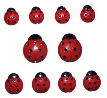Dress it up Button - Ladybugs