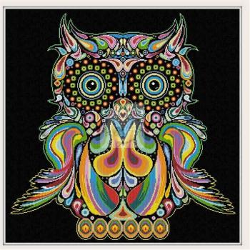 Alessandra Adelaide Needleworks Stickvorlage "Happy Owl"