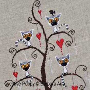 Creative Poppy Barbara Ana Designs Stickvorlage Lemurtine Tree