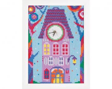 Collection D'Art Stickpackung Uhr " Home where fairies live "