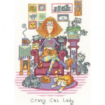 Heritage Crafts Stickpackung " Crazy Cat Lady " von Peter Underhill