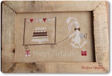 Madame Chantilly - Stickvorlage "Happy Birhtday"