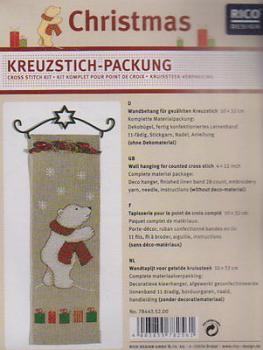 Rico Design Stickpackung Behang Eisbär mit Schal 10x32cm