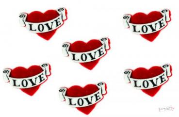 Dress it up Button - Love Hearts