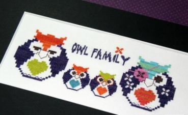 Maggi Co`S Village Stickvorlage " Owl Family "
