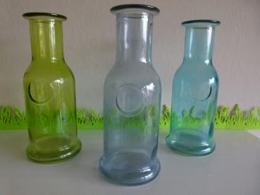 3 große Vasen / Glaskaraffen