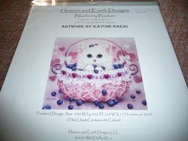 Heaven And Earth Designs Stickvorlage " Blueberry Basket " von Kayomi Harai