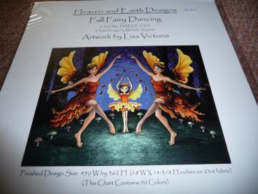 Heaven And Earth Designs Stickvorlage " Fall Fairy Dancing " von Lisa Victoria