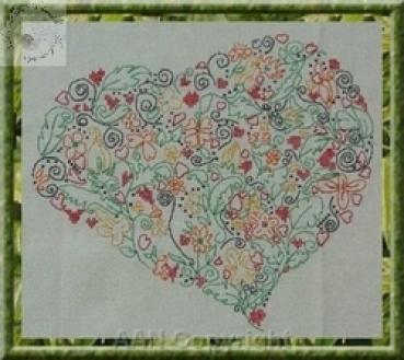Alessandra Adelaide Needleworks Stickvorlage "Joy Heart"