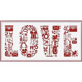 Alessandra Adelaide Needleworks Stickvorlage "Love"