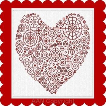 Alessandra Adelaide Needleworks Stickvorlage "Love Machine"
