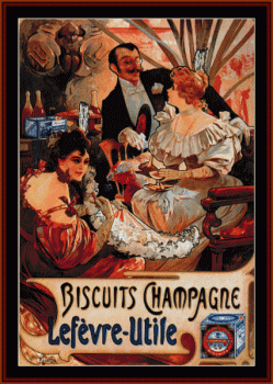 Cross Stitch Collection Stickvorlage " Biscuits Champagne 1896 "