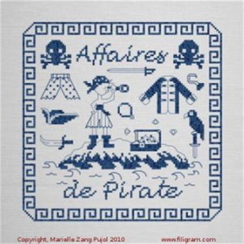Filigran Stickvorlage - Affaires de Pirate