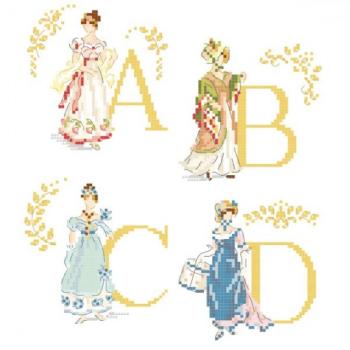 Les Brodeuses Parisiennes Stickvorlage Le Grand ABC Mode Empire