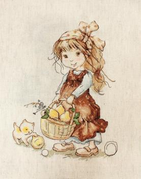 Luca-S Stickpackung Girl with basket