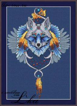 LKACross Stickvorlage "Dreamcatcher Wolf"
