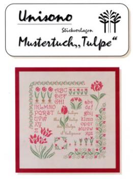 Unisono Stickvorlage Mustertuch Tulpe
