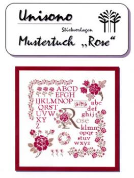 Unisono Stickvorlage Mustertuch Rose