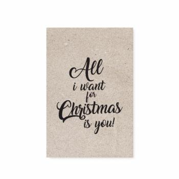 Tafelgut Postkarte - All i want for Christmas