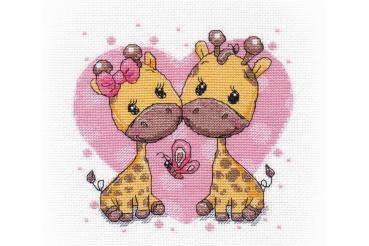 Oven Stickpackung Giraffes in Love