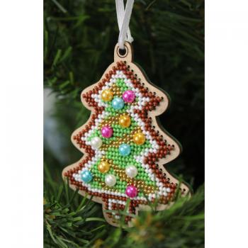 MP-Studia Stickpackung Christmas tree toy mit Perlen * sticken auf Holz *