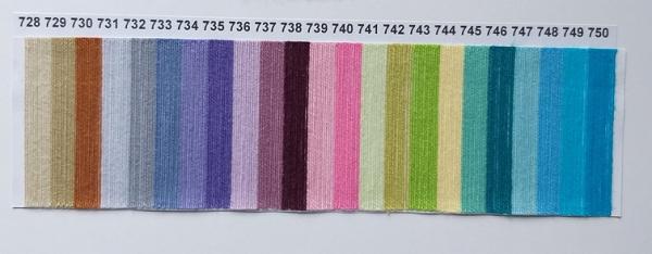 DANSK BLOMSTERGARN Streifen mit 23 neuen Farben für die Farbkarte