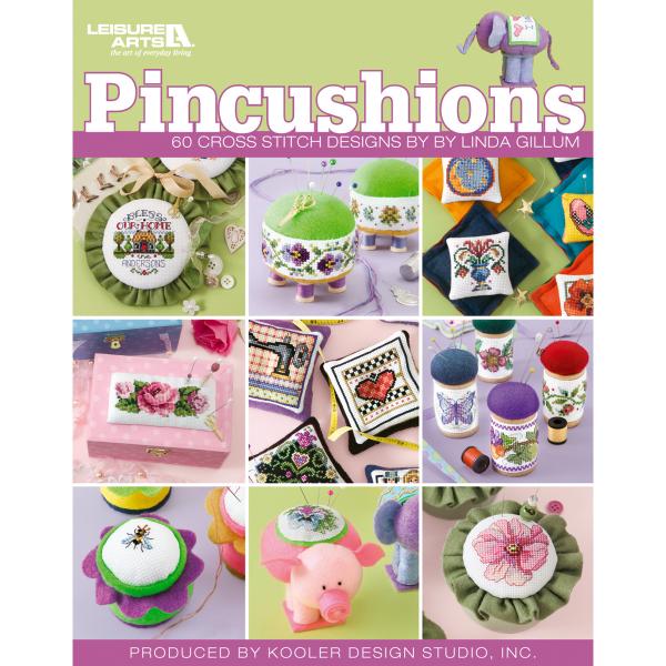 Leisture Arts Stickheft " Pincushions 60 Designs by Linda Gillum  "