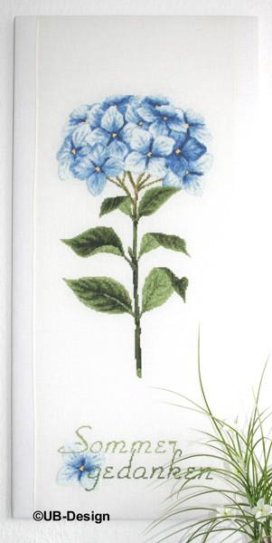 UB-Design Stickanleitung - Hortensienstiel Blau
