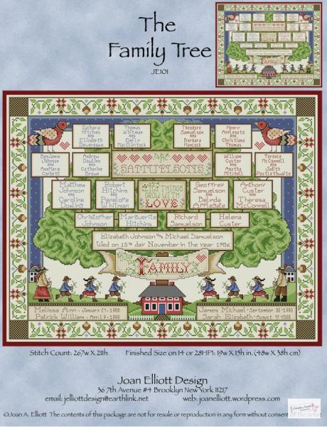 Joan Elliott Stickvorlage " The Family Tree "