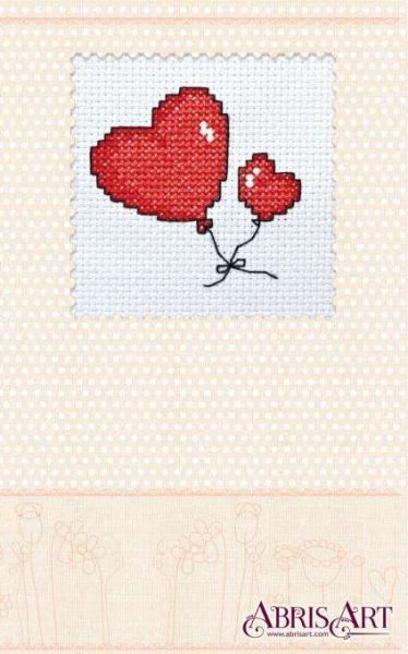 Abris Art Stickpackung Karte Herzchenballons