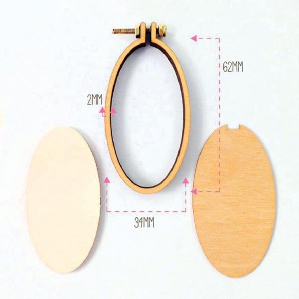 Dandlyne Mini Hoop mit Kette oval 3,4 x 6,2cm * Mini Stickring *